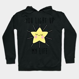 You light up my life, gold star Hoodie